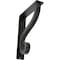 Ekena Millwork Ashford Triple, Wrought Iron Bracket, (Triple center brace), Antiqued Silver 2"W  x 7 1/2"D x 10"H BKTM02X07X10TASASV - alternate 1
